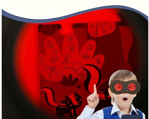Puzzle para niños con lentes secretos. despachos a todo Chile.  WWW.BOMBUKIDS.CL